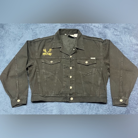bill blass Jackets & Blazers - Bill Blass Vintage 1990’s Black Denim Jacket Large